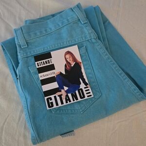 NWT Vintage Gitano Teal Jeans